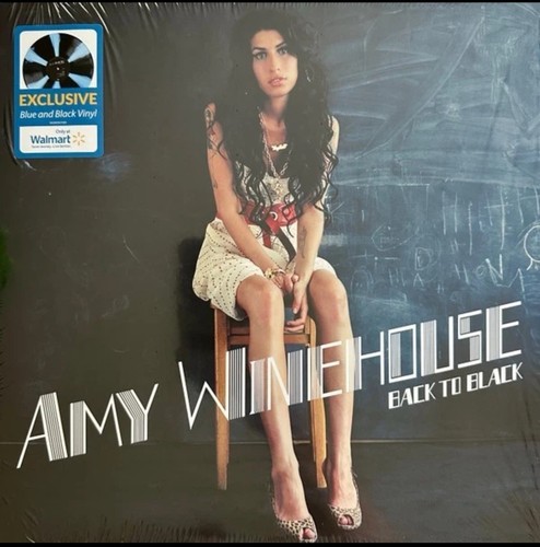 Amy Winehouse Back To Black - blau und schwarz Vinyl LP Walmart Ex neu versiegelt