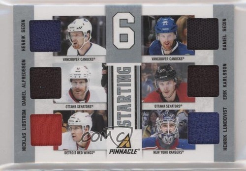 2011 Rookie Anthology Pinnacle Starting 6 Materials Daniel Alfredsson Sedin HOF