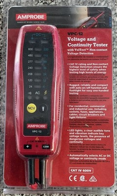 Amprobe VPC-12 Voltage Continuity Tester VolTect Non-Contact CAT IV 600V
