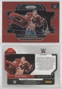 2022 Panini Prizm WWE Red Prizm /299 John Cena #45