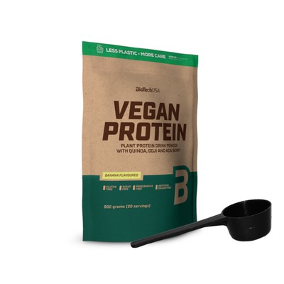 (41,80 EUR/kg) BioTech USA Vegan Protein 500g Beutel + GRATIS Dosierlöffel