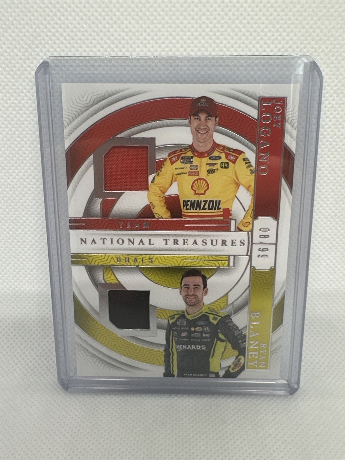 Joey Logano / Ryan Blaney 2024 NASCAR National Treasures TD-PRS Dual Relic 8/99