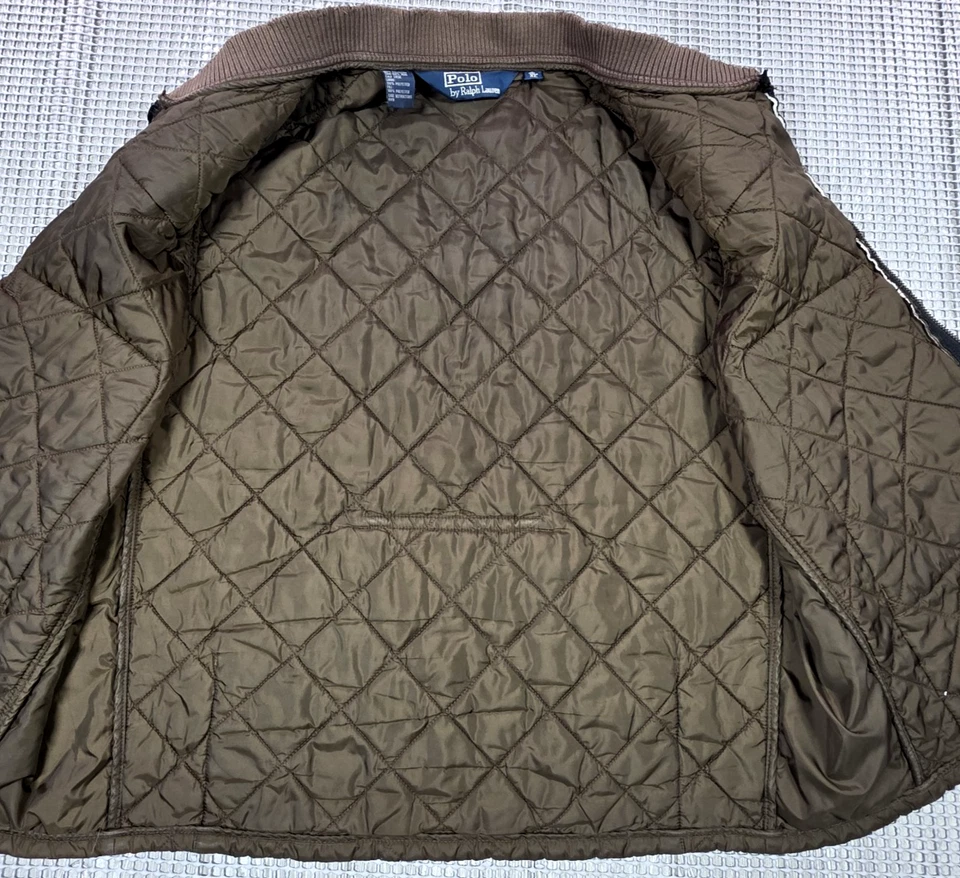 De Colección Polo Ralph Lauren Acolchado Gamuza Borde Parche para el Hombro Caza Tiro Chaleco XL Foto 4 de 4