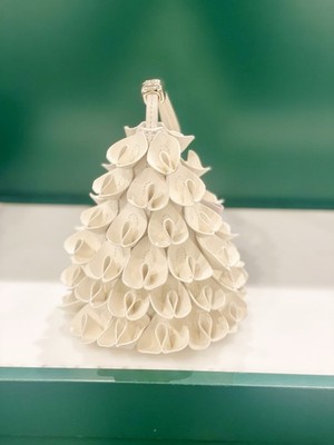 Kate Spade Winter Pine 3D Tree Wristlet Bag Novelty Purse White