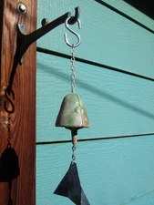 Arcosanti Paolo Soleri 9" Bronze Wind Bell - 2" Bell Simple Conehead Motif NICE!