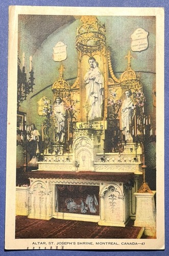 Vintage 1936 St. Josephs Shrine Montreal Postcard With 1 Cent US Stamp And Niaga - Picture 4 of 4