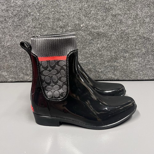 Coach Rivington Rain Boots Women Size 6B - Picture 4 of 13