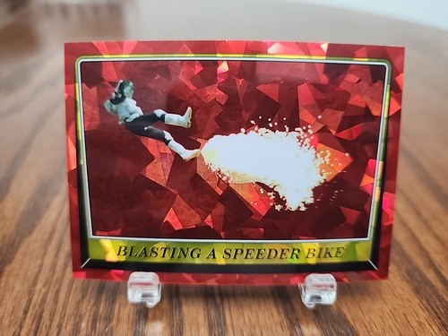 BLASTING A SPEEDER BIKE 2023 Topps RED Sapphire Return Of The Jedi #70 - Picture 1 of 2