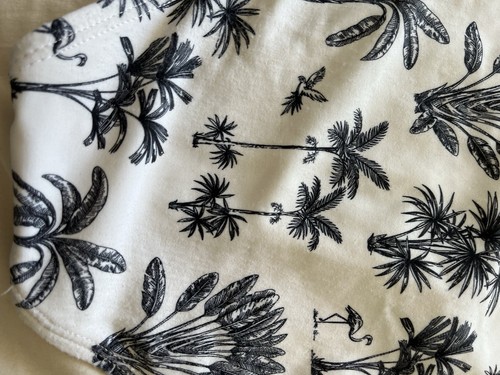 Janie & Jack Palm Toile Ruffle Swim Suit Sz 12 Black White - Picture 10 of 10