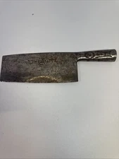 Three Rams Brand Foshan Eel Knife Cleaver #3 100%Carbon Steel-China 8" Blade,VGC