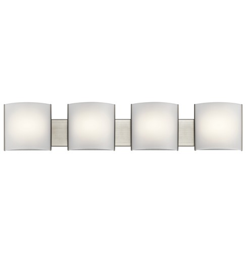 Kichler 10800NILED 40.75" 4-Light White Acrylic LED Bath Vanity in Brushed