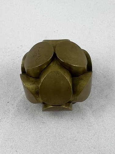 VTG MCM Charles O. Perry The Ball Signed Brass Art Puzzle Sculpture EUC - Picture 5 of 6