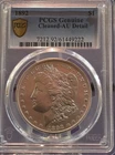 1892 P Morgan Silver Dollar PCGS Gold Shield Genuine AU+++ Details Cleaned