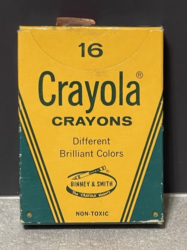 Crayola Crayons Box of 16 Brilliant Colors Binney Smith USA New Unused Vtg - Picture 3 of 8