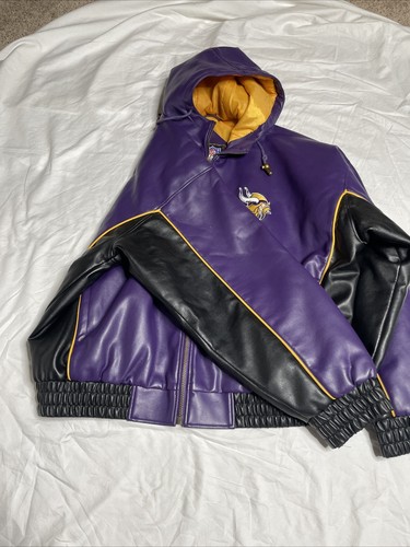 De Colección Minnesota Vikings NFL Fútbol Bordado Día del Juego Chaqueta Abrigo XXL Para Hombres - Imagen 2 de 17