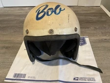 ORIGINAL 1960s 70S AUTO MOTORCYCLE RACING HELMET BELL? MCHAL BUCO