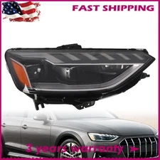 LED Headlight For 2020-2024 Audi A4 2.0L S4 3.0L Right Passenger Side W/O Matrix
