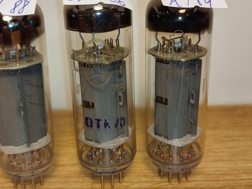 6P14P-EV = EL84 6BQ5 Tubes NOS Matched Quad Soviet Valves Different dates - Picture 4 of 10