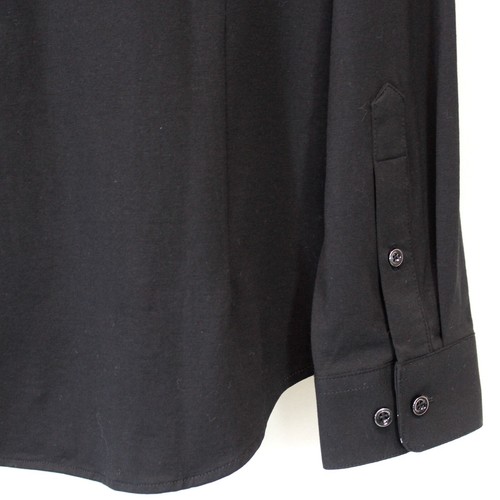 Buttercloth Slim Fit Black Collared Button Down Blouse Top Tunic Medium - Picture 5 of 6
