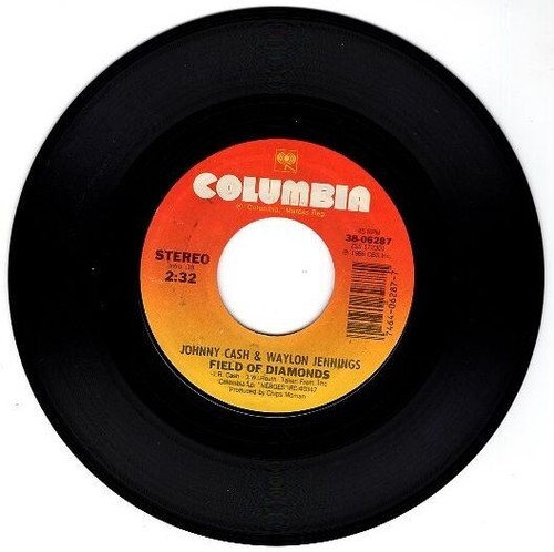 Johnny Cash & Waylon Jennings - Ballad of $40 / Field of Diamonds 7" 45 - Picture 5 of 24