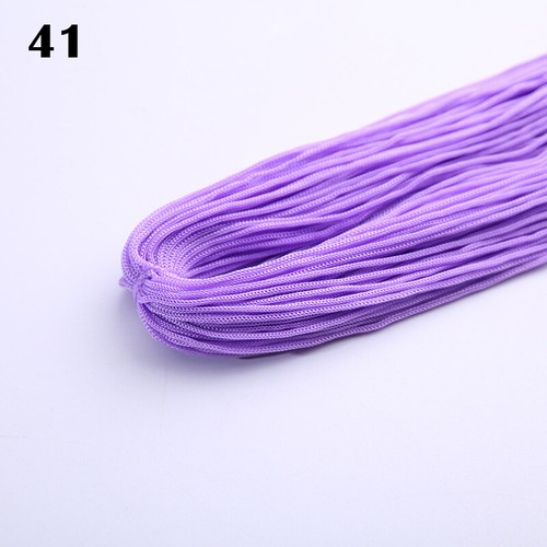 1mm Braided Macrame Silk Satin Cord Rope Jewelry Bracelet Making Thread Wire/DIY - Picture 53 of 57