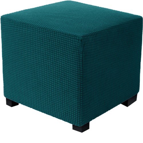 Stretch Square Footstool Cover Slipcovers Dustproof Sofa Ottoman Protector Home- - Bild 13 von 34