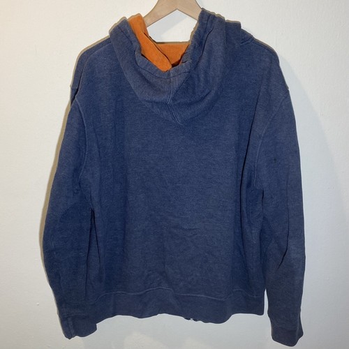 VTG Zoo York Hoodie Adult Size XL Blue/Orange Skate Zip-Up Y2K Embroidery Goth - Picture 2 of 9