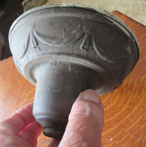 1930 ANTIQUE 5 LIGHT ART DECO FIXTURE SLIP SHADE CEILING MOUNT CHANDELIER - Picture 3 of 19