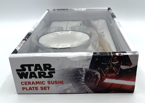 Star Wars Sushi Teller & Schüssel Set mit Essstäbchen 8,5""x4,5"" NEU Darth Vader Yoda - Bild 7 von 8