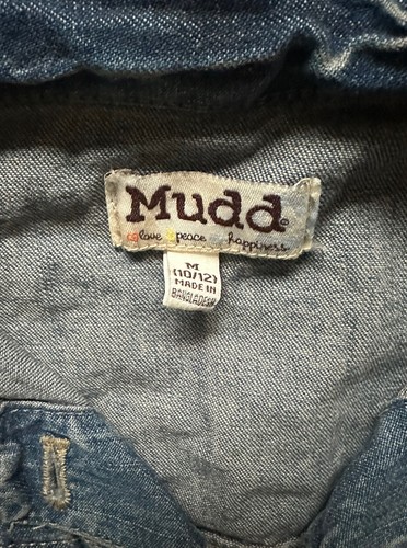 Mudd Jean Jacket Girls Sz M Medium Dark Blue Denim 10/12 - Picture 2 of 2
