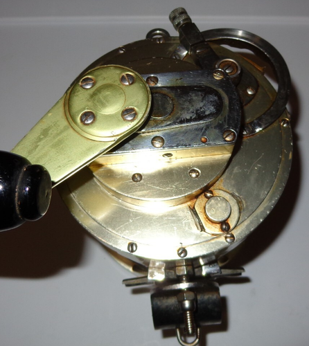 Vintage Fin-Nor 12/0 Gold Lever-Drag Dual Two-Speed Big Game Angelrolle - Bild 6 von 13