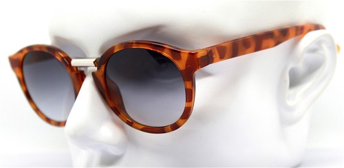 OCCHIALI DA SOLE ROTONDO DONNA MADE IN ITALY marrone havana tartarugata vintage - Foto 12 di 12