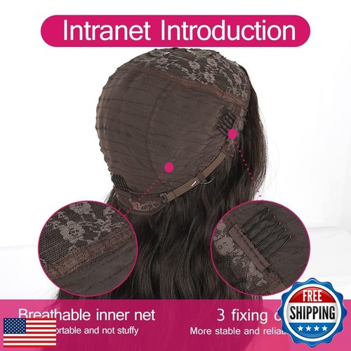 Matthia Chocolate Brown Body Wave V Part Wig Upgrade U Part Synthetic Wigs fo - Picture 5 of 5