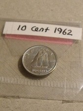 1962 Canadian 10 Cents Silver Coin 43223676