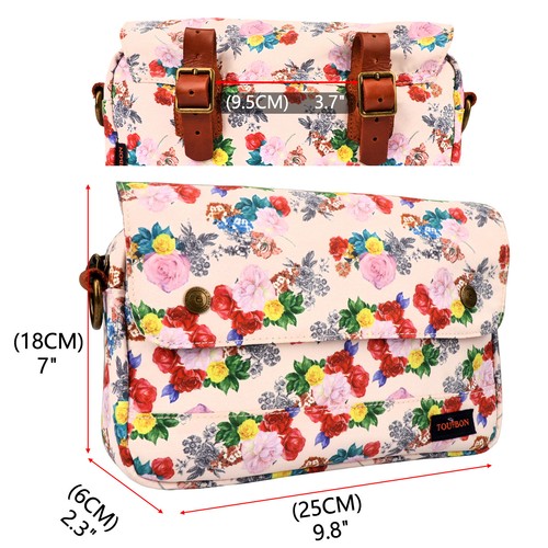 TOURBON Mujeres Parrillas Bolsos de Hombro Compras Bandolera Viaje Teléfono Bolsa para Regalo - Imagen 2 de 24