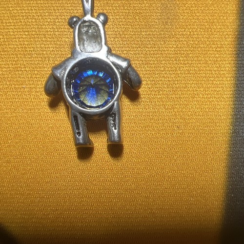 925 Sterling Silver Winnie The Pooh Charm With Sapphire - Picture 5 of 5