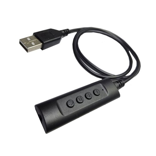 3.5mm to USB External Sound Card Volumes Control Mics Speaker On OffButton - Afbeelding 5 van 7