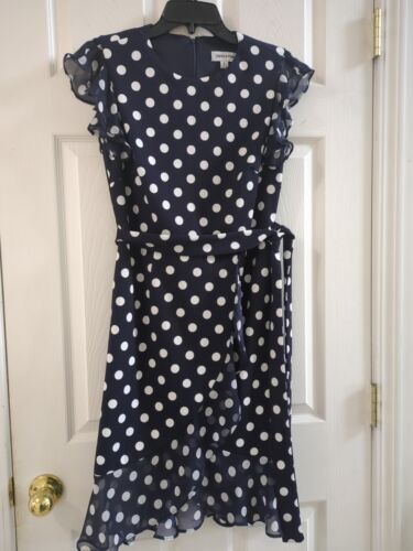 Shelby and Palmer Blue And White Polka Dot Dress Size 6 Womens