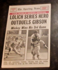 1969 Topps #168 World Series Game 7 Lolich Series Hero Outduels Gibson EX