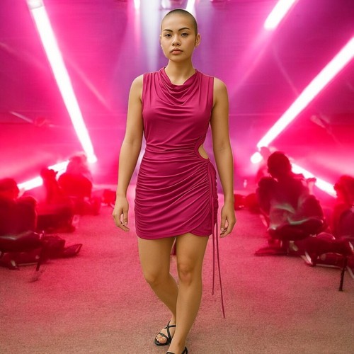 Avici Midi Dress  Women’s UK Size S (6-8) Pink Cut Out Side