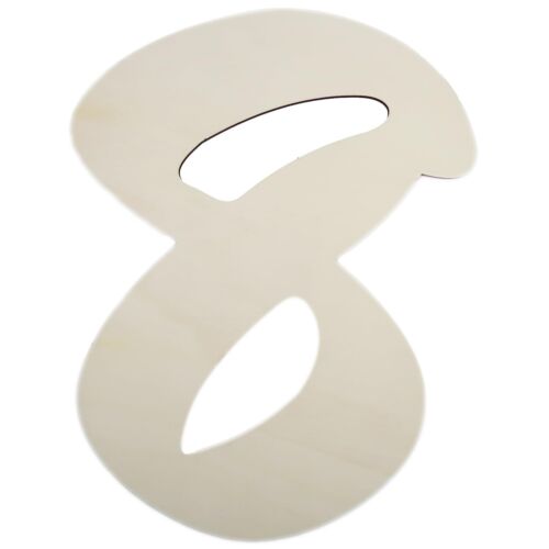 12 Inch Large Wood Number Sign 8 Paintable Unfinished Blank Wooden Numbers Bo...