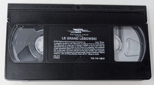 Le Grand Lebowski VHS (1998) - NTSC - French - VG/G (Tested) - Picture 7 of 8