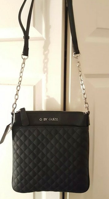 Guess Millicent Quilted Crossbody black G by guess handbag purse Nwt