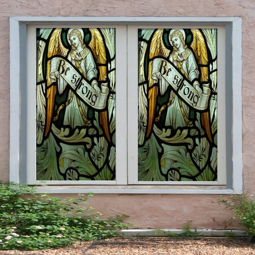 3D Engel B1051 Fensterfolie Druck Aufkleber haften Buntglas UV Block Sünde - Bild 1 von 11