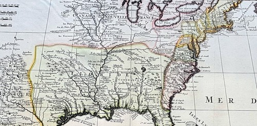 1719 Chatelain Large Antique Map of British, French, Spanish North America - GOM - Picture 2 of 4