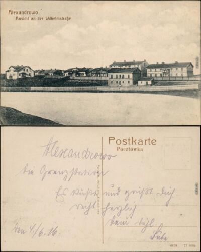 Postal Alexandrowo Aleksandrów Kujawski vista de la ciudad 1916 - Imagen 1 de 3