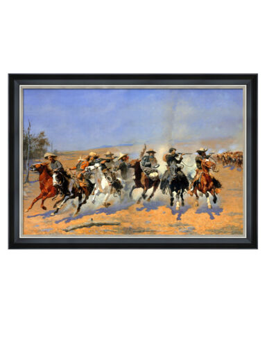 A Dash for the Timber by Frederic Remington Canvas Wall Art with 5 Frame Options - Picture 23 of 43
