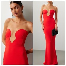 Nookie Minx Gown Red Maxi Dress Strapless Mermaid - Size XL