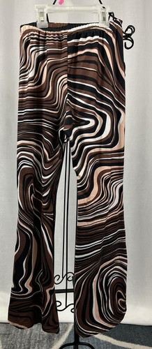 Shein Flare Pants Brown Multicolor Youth Girls Size 11-12 - Picture 2 of 2