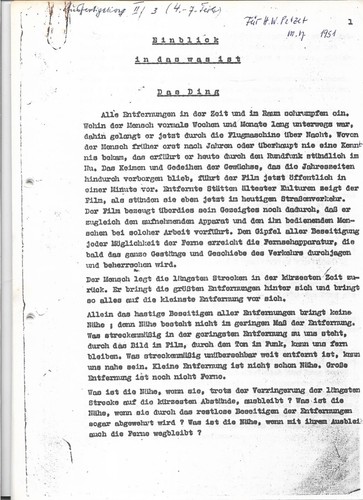 Martin Heidegger Fotokopie Vortragstyposkript "Einblick in das was ist" SIGNIERT - Bild 3 von 3